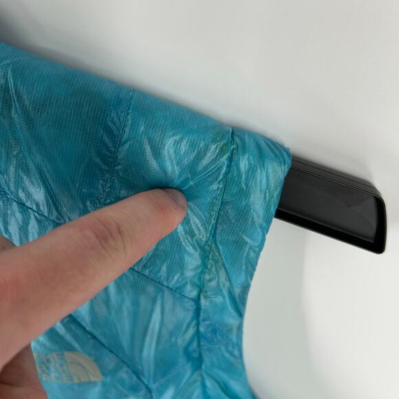 Women's Blue Yellow The North Face Summit Series 900 Goose Down Puffer Vest Sz L - Picture 5 of 9